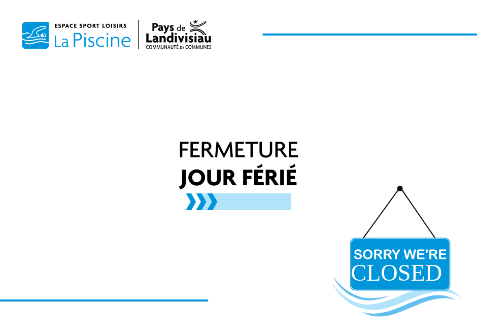 CCPL – Piscine – fermeture férié