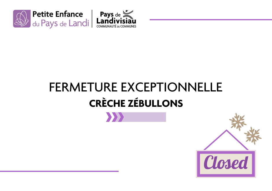 CCPL – Creche fermeture exceptionnelle