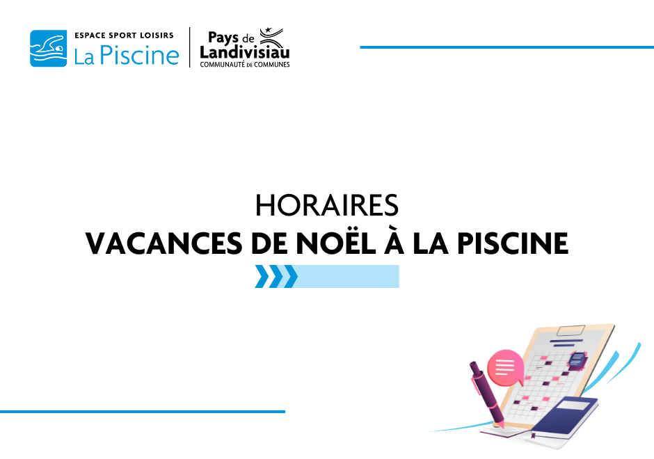 CCPL – Piscine – Vacances noël 2025 Horaires