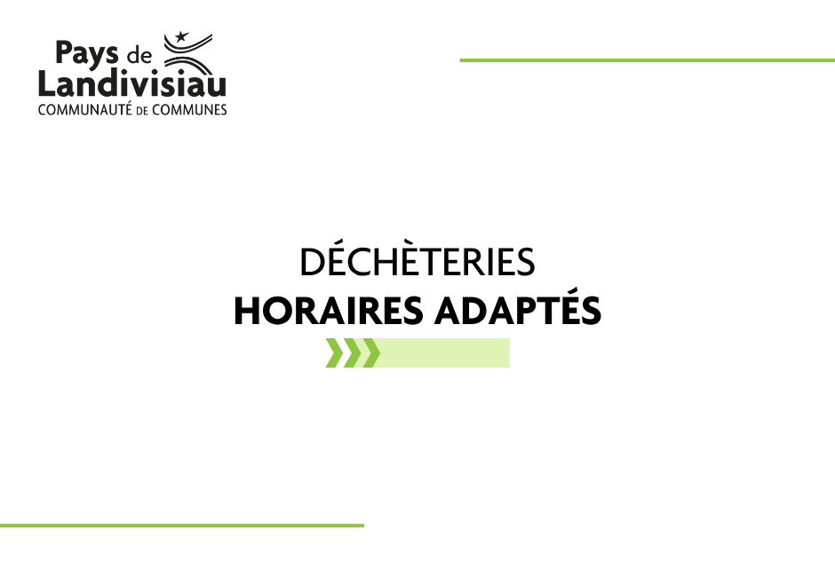 CCPL – Déchets – Horaires adaptés